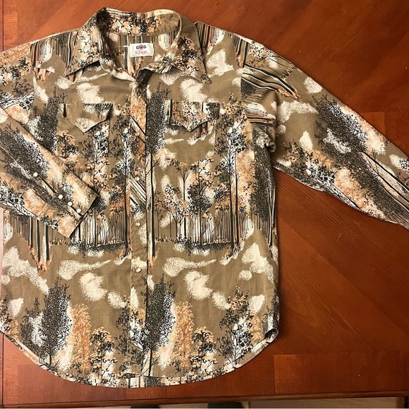 Vintage 70s GWG Cowboy Kings Pearl Snap Button-up Shirt Medium - Picture 2 of 11